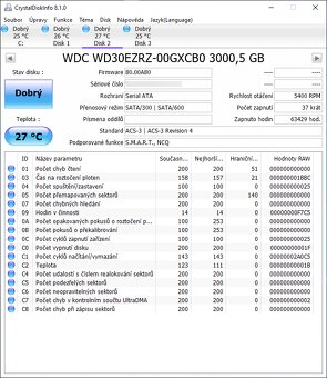 HDD WD Blue 3 TB SATA 3,5" - otestovaný - 3