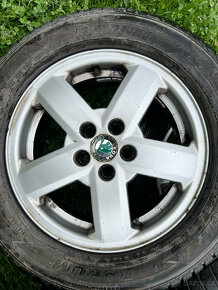 Alu kola Originál Škoda 15" + pneu 195/60R15 - 3