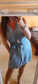 Vero Moda dámské letní šaty s kapsami a páskem - 3
