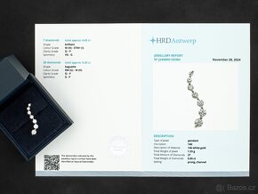 Krásný 14K přívěšek s diamanty 0,85ct - certifikát HRD - 3