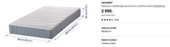 Postel Winnie a IKEA matrace VESTERÖY 90x200 - 3