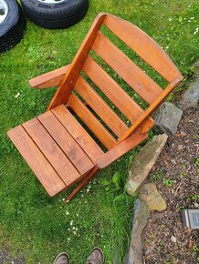 2x nová zahradní dřevěná židle - 3
