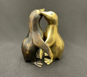 Penguins - nádherná párová socha - tučňáci - 3