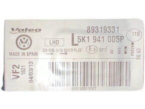 Levý halogen přední světlo 5K1941005P VW Golf 6 kombi 2011 - 3