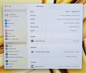 MacBook Pro 13” 2020 CTO /16GB/Intel i5/256GB SSD/Záruka - 3