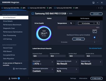 4x SSD SAMSUNG 860 PRO 512 GB SATA  - otestovaný - 3