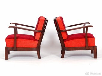 Přečalouněná párová křesla THONET, 2 ks. - 3