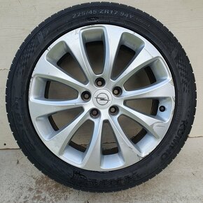 Alu kola Opel 17" 5x110, letní Kumho 225/45ZR17 - 3