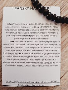 Pánský minerální náramek Howlit,Onyx - 3