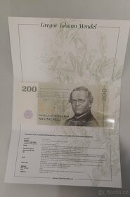 Bankovka 200kč Gregor Johann Mendel - 3