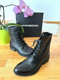 VAGABOND luxusní nové kožené boty 38 černé - 3