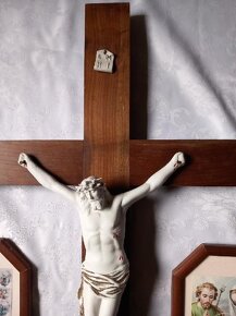 Kříž se dvěma svatými obrázky, na chalupu - 3