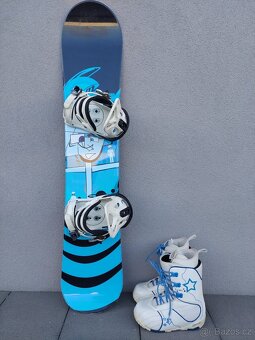 Snowboard, 130 cm + boty - 3