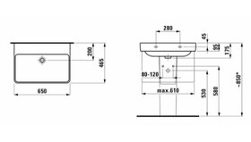 umyvadlo 65 cm - LAUFEN Pro S - 3