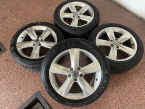 Originál Volkswagen ALU kola 5x112 r17 zimní pneu 7mm - 3