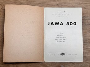 Jawa 500 OHC Šnek seznam náhradních součástek. - 3