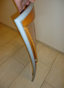 Skládací dřevěná židle s kovovou konstrukcí - 2 ks - 3
