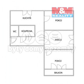 Prodej bytu 3+1, 60 m², Karviná, ul. Haškova - 3