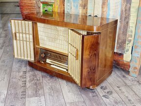 Vzácné funkční rádio Siemens- Schatulle, M57, 1955/57 - 3