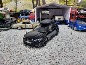 model auta 1:18 Audi RS6 Avant čierna  / biela - 3