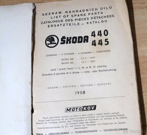 ŠKODA 440, ŠKODA 445 KATALOG DÍLŮ 1958, 249 STRAN - 3