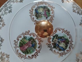 STAROŽITNÁ PORCELÁNOVÁ TERINA A TALÍŘ LIMOGES FRANCIE - 3