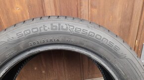 Prodám letní pneumatiky Dulop Sport bluResponse 205/55 R16 - 3