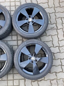 ORIGINÁL Alu Škoda Denom R17, 5x112 - TOP STAV - 3