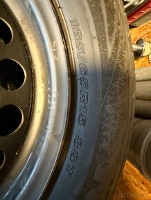 Letní jeté pneu 185/65 R15+orig. plechové kola 4x100 Renault - 3