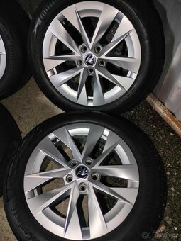 4ks alu disky orig Škoda ROTARE 5x112 R17 pneu 205/55 R17 - 3