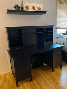 Kancelářský stul ikea Hemnes hnědočerne drevo - 3