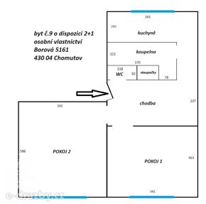 Byt 2+1 (60,90 m2), Chomutov, ev.č. 6001AD2417P - 3