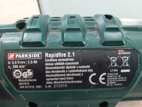 Aku šroubovák s vyměnitelnými bity Rapidfire 2.1. - 3