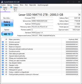 NVME SSD 1TB v záruce do 1/27 - 3