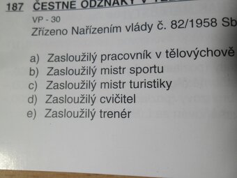 odznak - Zasloužilý cvičitel ,číslován+ originál etue - 3