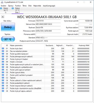 WD Blue 500GB 7,2K 16MB SATA III 3,5'' WD5000AAKX - 3