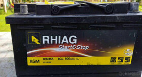 Baterie do auta RHIAG Start Stop AGM  RAH3SA 80 Ah12v - 3