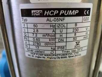 Kalové čerpadlo HCP AL-05NF, 230 V, plovák - 3