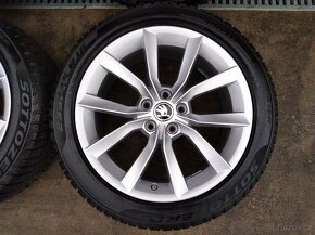 Zánovní zimní alu sada Škoda Superb III 18" 5x112 - 3