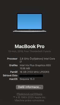 MacbookPro 13" (2019) i7,16BG ram, 500GB disk - 3