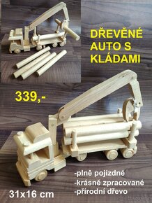 Dřevěný vlak, dřevěný vláček- více druhů - 3