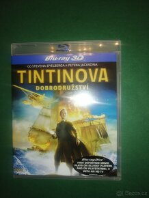 Prodám Blue-ray 3D,Tintinova dobrodružství. - 3