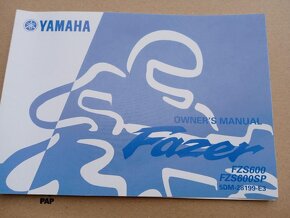 Yamaha FZS 600 , SP, Fazer- manuál, příručka údržby - 3