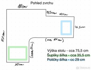 Rohový psací stůl - 3