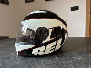 Prodám přilbu na motorku BELL RS1 Emblem White - 3