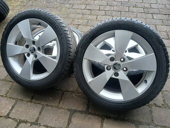 ALU kola,sada,ŠKODA DENOM,originál,225/45 R17,5x112,TOP - 3