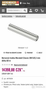 Nerezova trubka Merabell Classic  dn15/0.3mm - 3