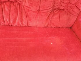 Rozkladací gauč - sedačka červená - použita - 3