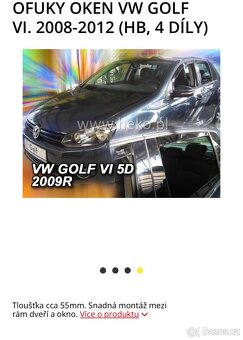 Ofuky oken VW Golf VI 5dv. Htb - 3