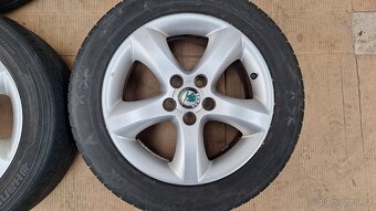 Alu kola Škoda 15" 5x100 letní pneu 195/55 R15 Fabia - 3